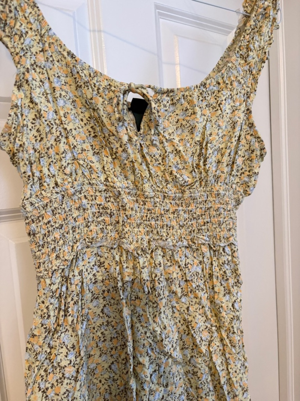 Wild Fable Floral Cottagecore Prarie Smocked Mini Dress Women’s Large Milkmaid - Picture 3 of 6